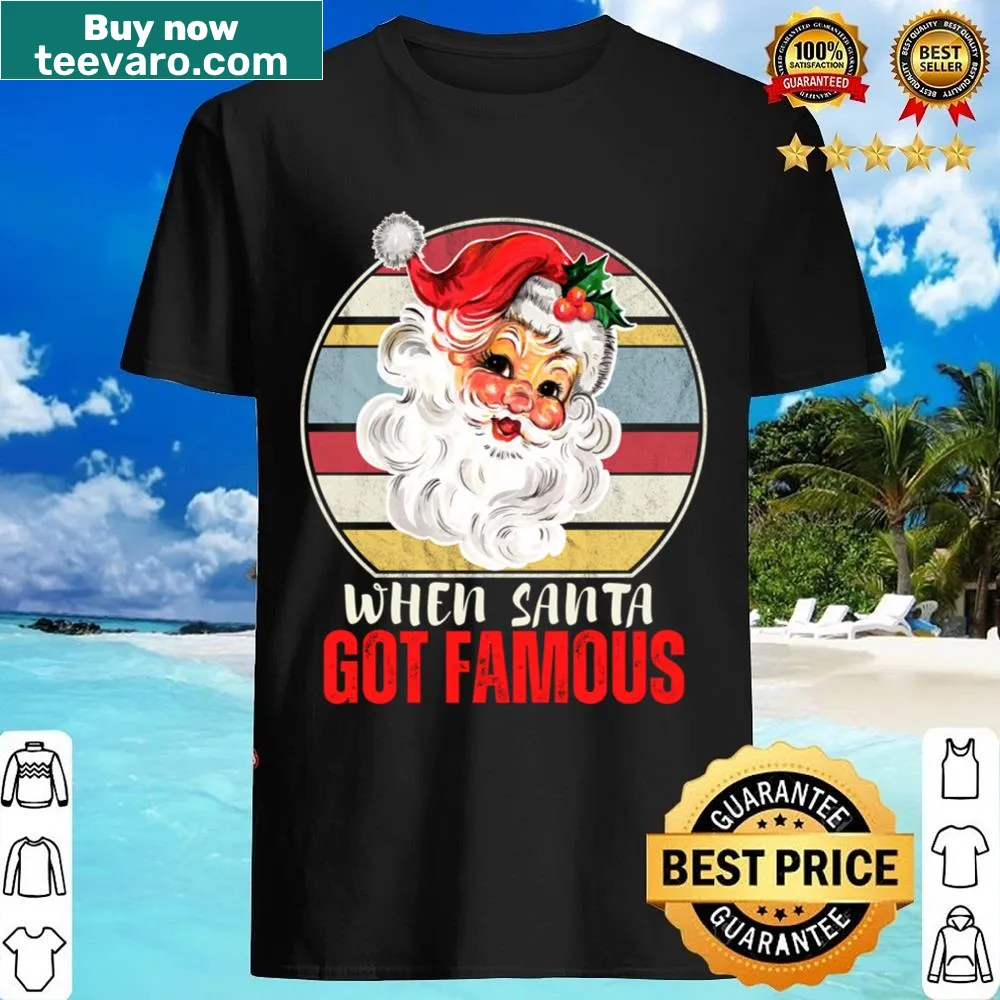 Vintage Santa shirt with distressed design for Christmas