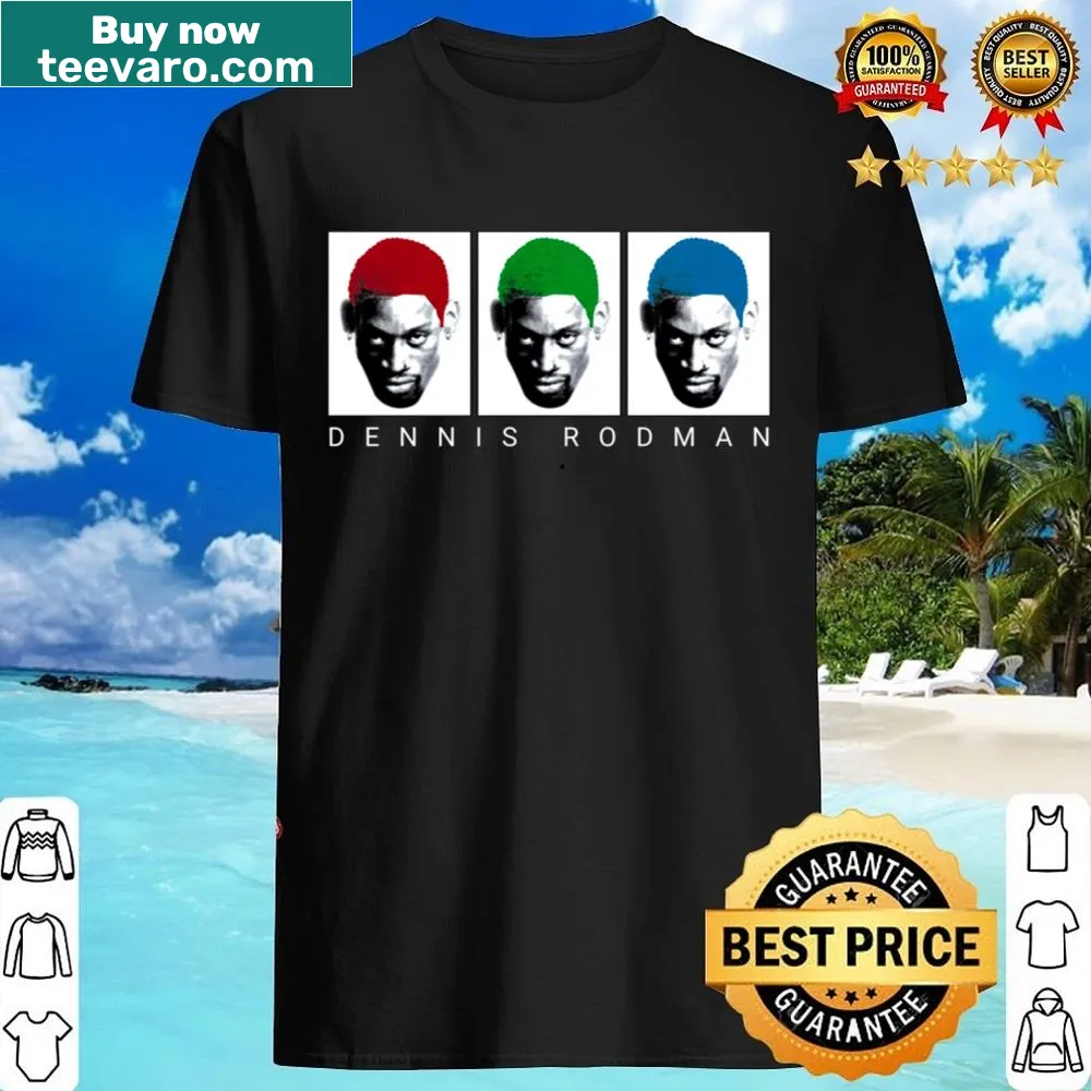 Bold typography Rodman shirt highlighting the iconic player