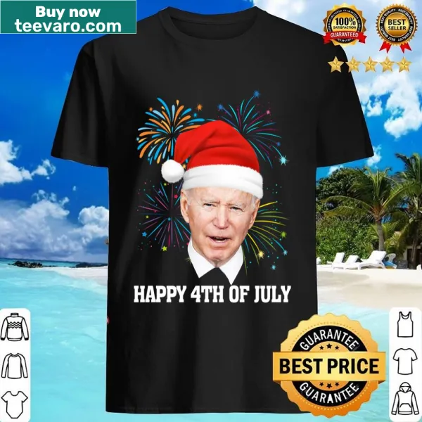 Humorous Santa Joe Biden Easter graphic shirt