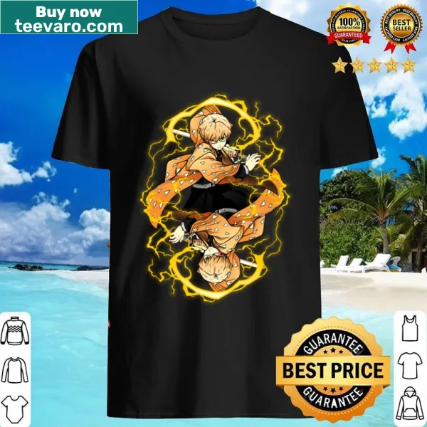 Illustrative Zenitsu Breath of Thunder themed shirt