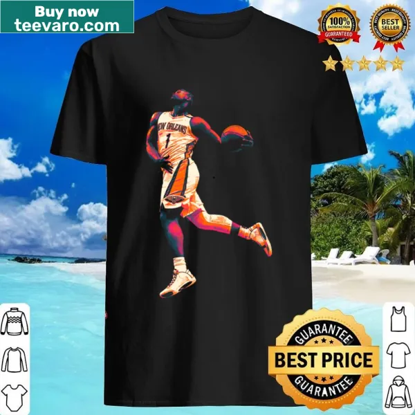 Shirt featuring bold typography honoring Zion Williamson