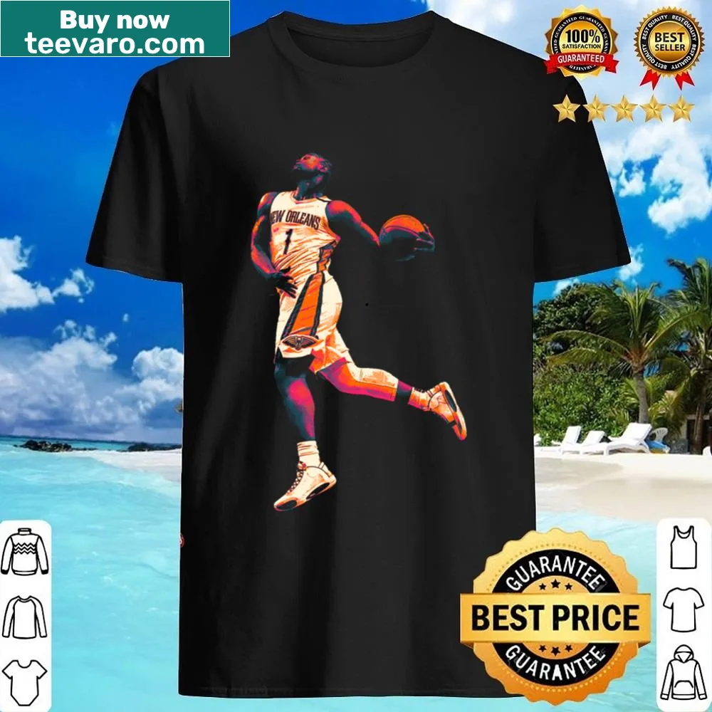 Shirt featuring bold typography honoring Zion Williamson