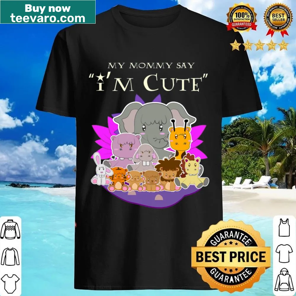 Cute children's shirt with animal graphics and a playful message.