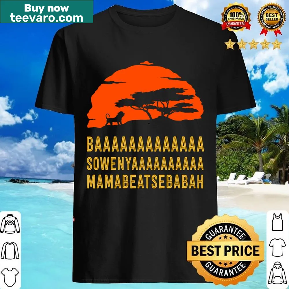 Shirt featuring an illustration of an African lion