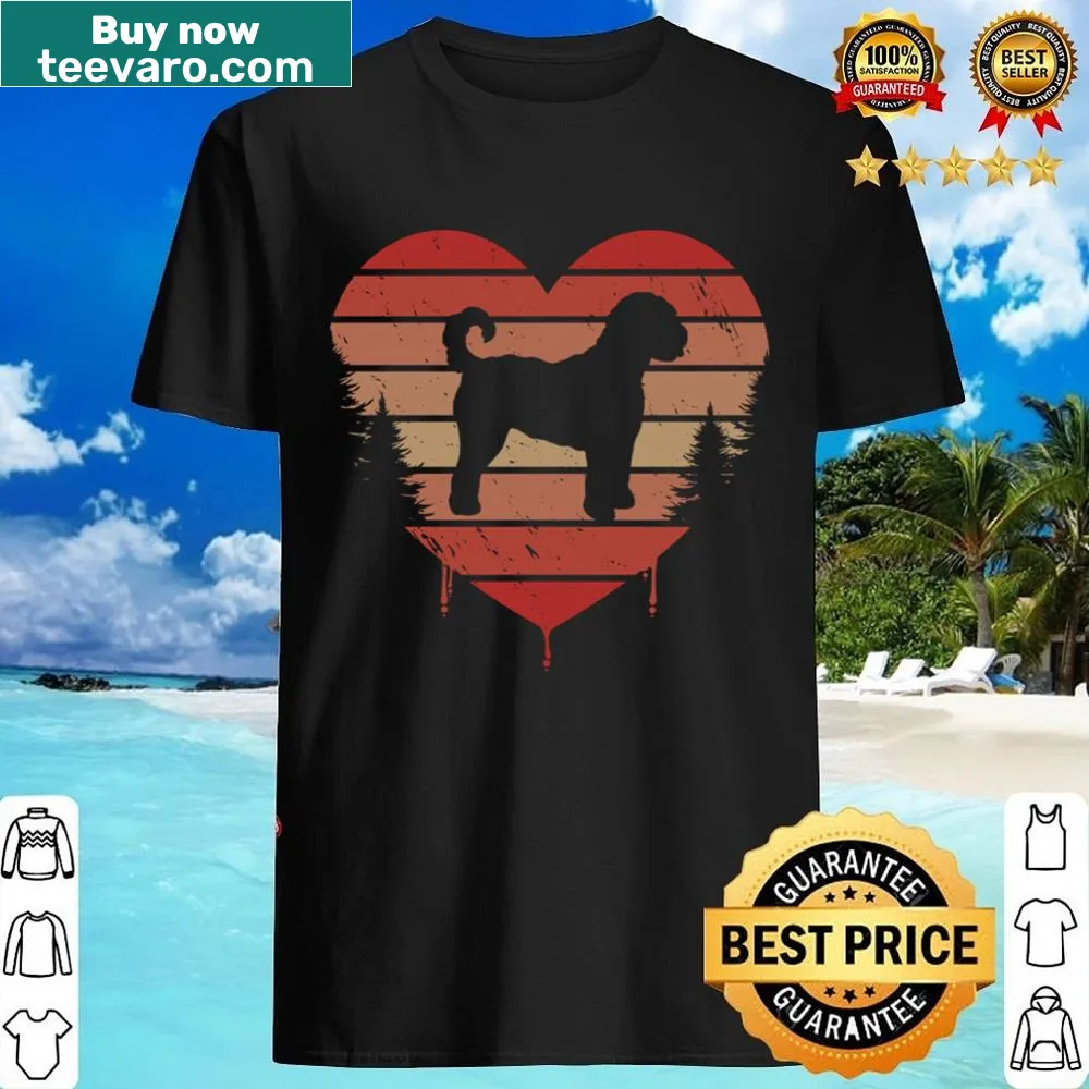 Cute heart and Goldendoodle design shirt in vintage style