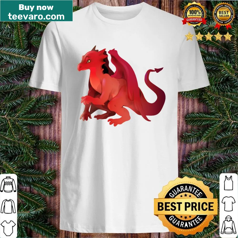 Majestic dragon graphic on a fantasy-themed shirt