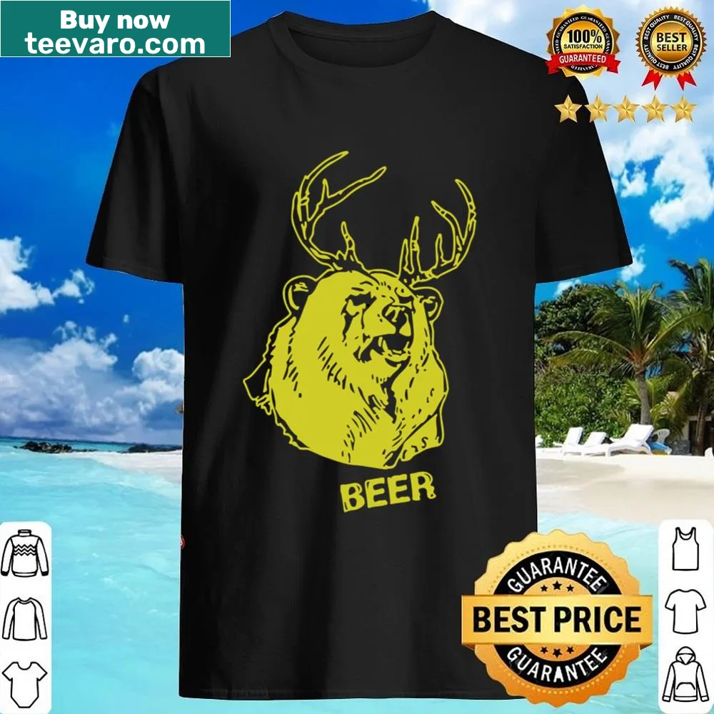 Shirt featuring a bear, deer, and wilderness design