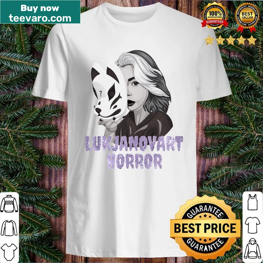 Monochrome horror-themed T-shirt inspired by Youtuber merch