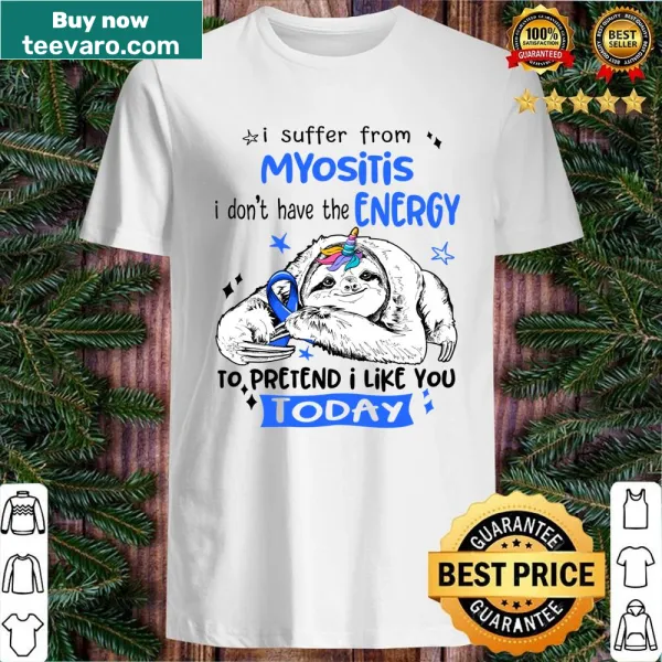 Awareness shirt for myositis with bold, impactful text