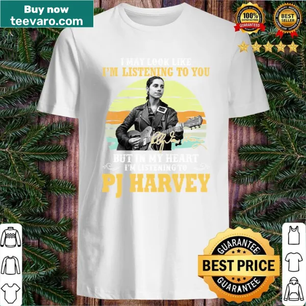 Pj Harvey tribute shirt with vintage-style text