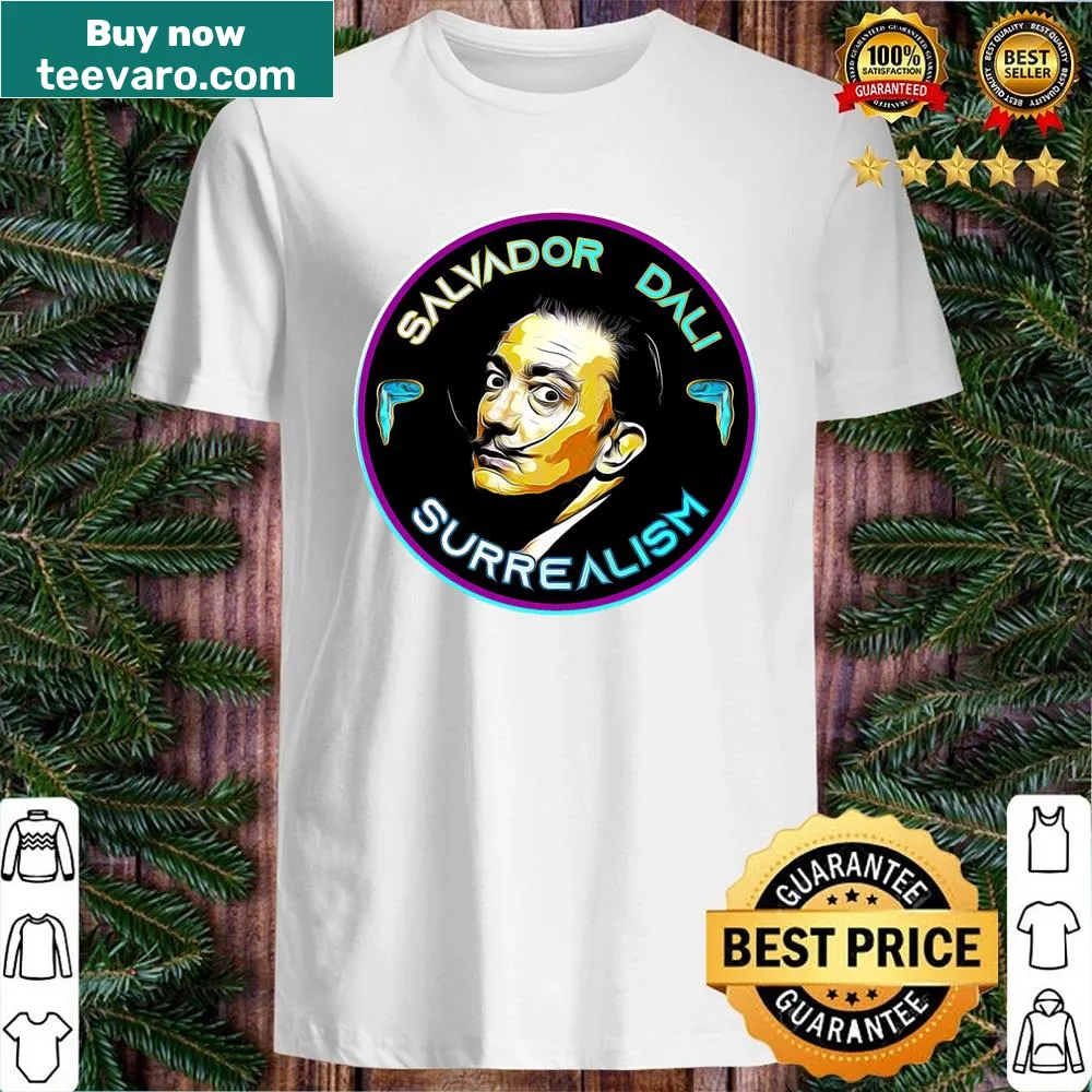 Artistic shirt inspired by Salvador Dali's surreal artwork.