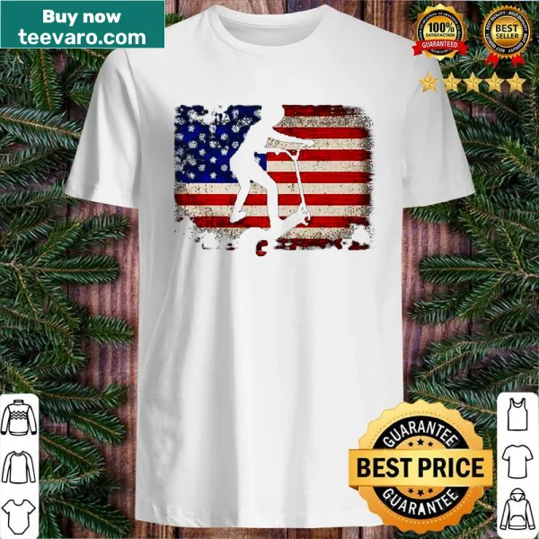 Fun graphic shirt featuring a scooter motorcycle design.