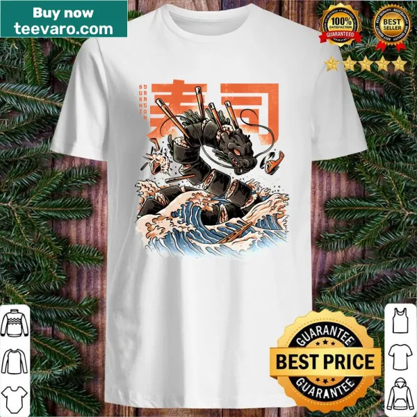 Mythical sushi dragon illustrated shirt