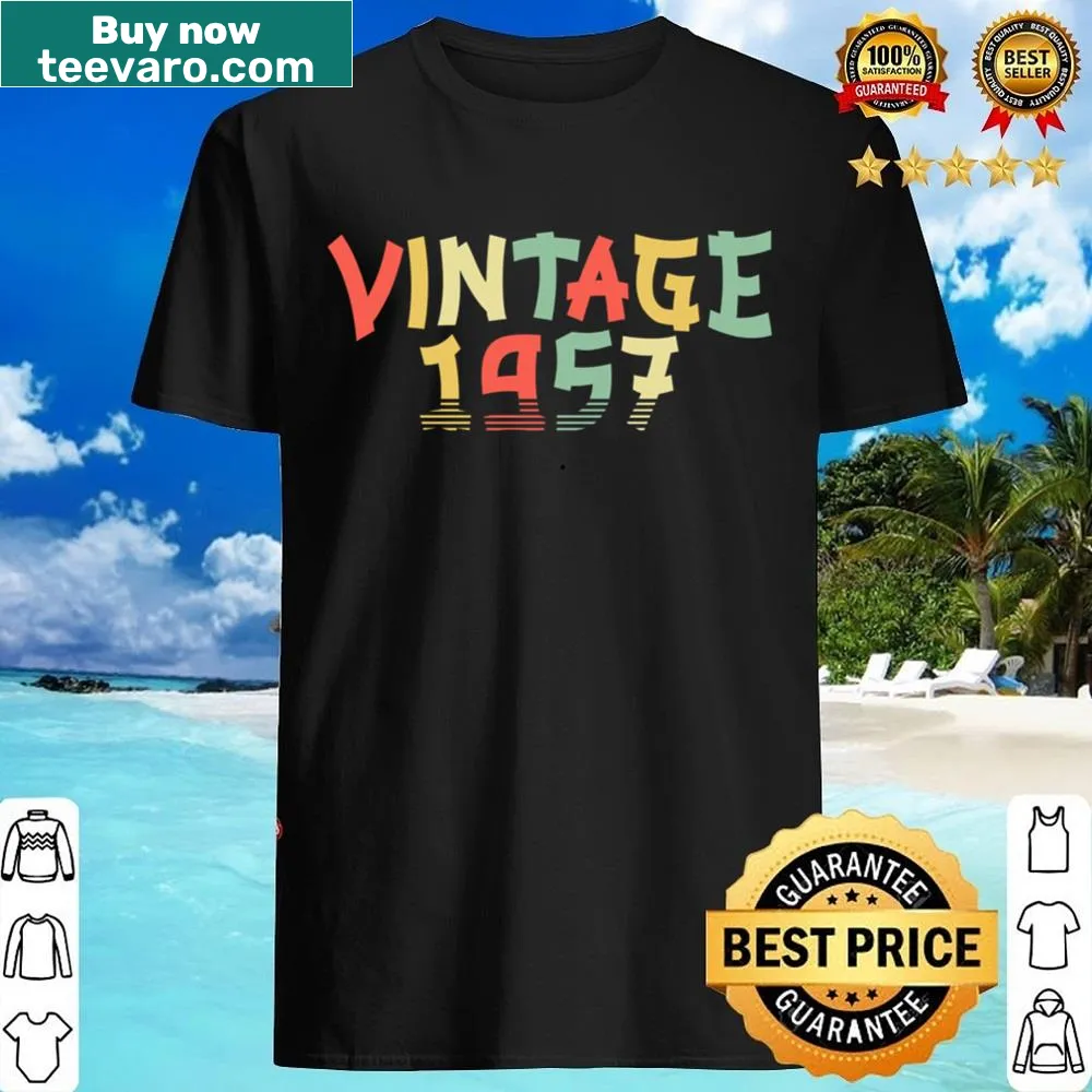 Vintage 1957 shirt with distressed finish and retro typography