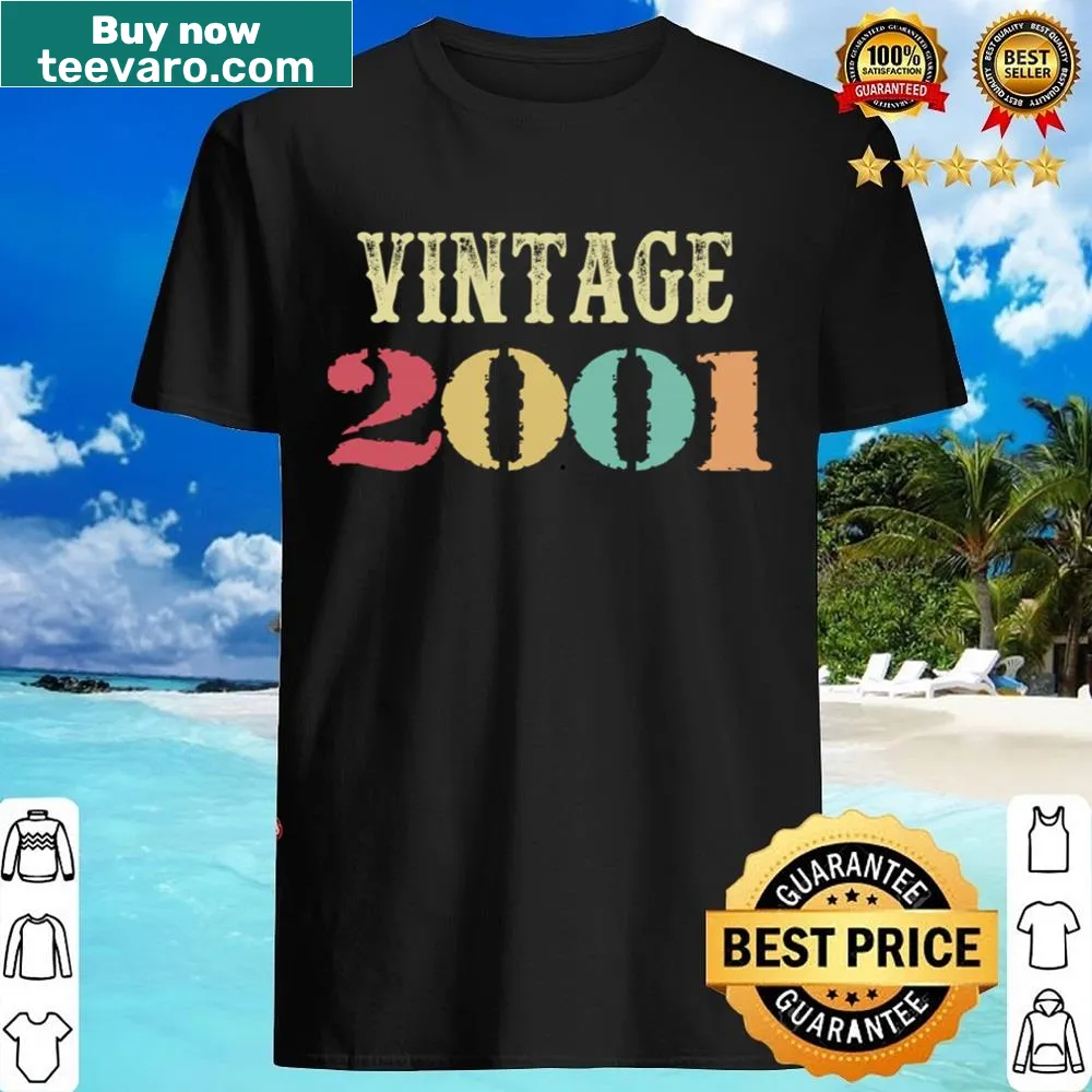 Vintage 2001 birthday shirt designed for family celebrations