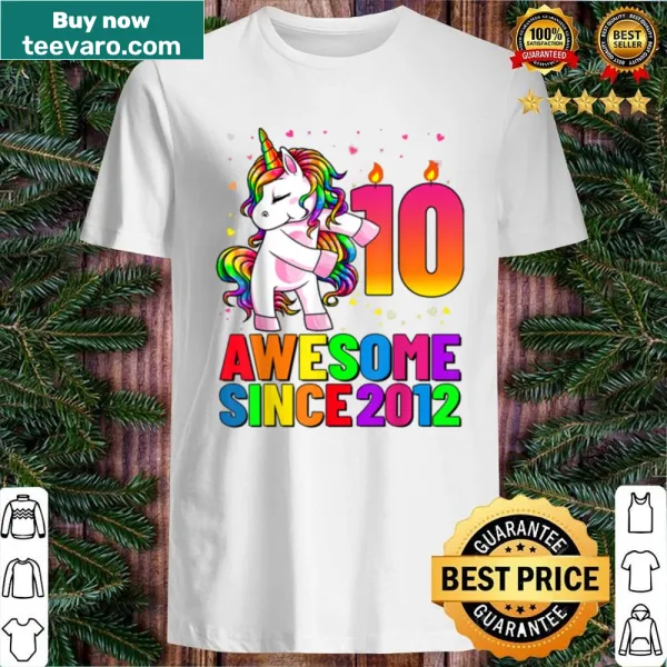 Cute unicorn shirt for a 10-year-old girl's birthday