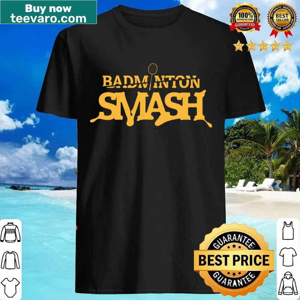 Dynamic shirt featuring a badminton smash graphic