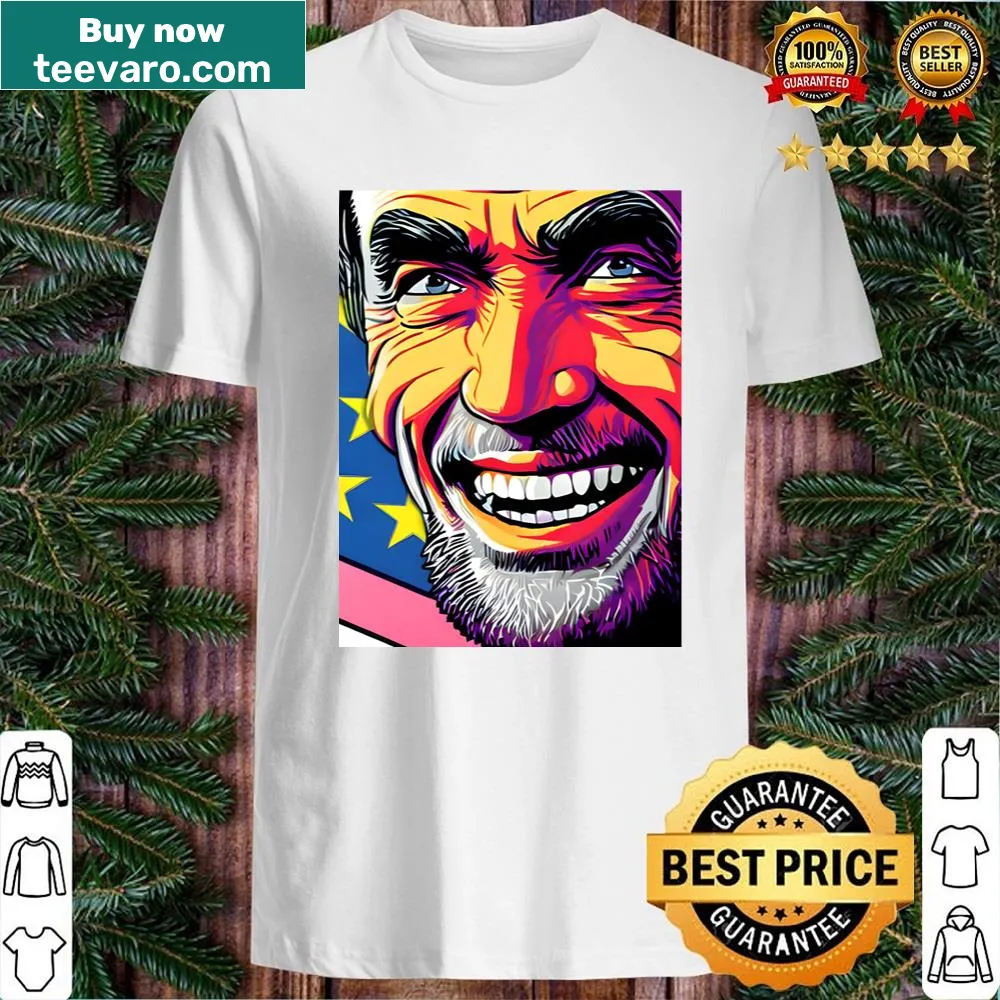Cartoon illustration of President Abraham Lincoln on a shirt