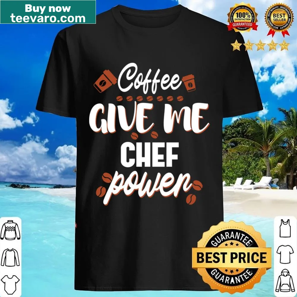 Coffee-themed shirt with typography celebrating culinary passion.