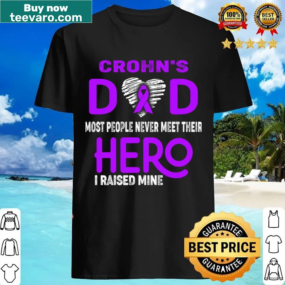 Sentimental shirt for dads with a phrase about raising heroes