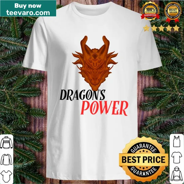 Stylized dragon graphic T-shirt representing power