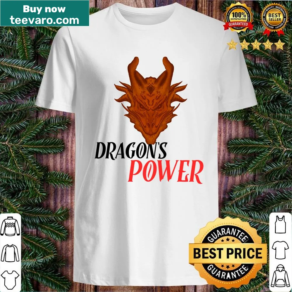 Stylized dragon graphic T-shirt representing power