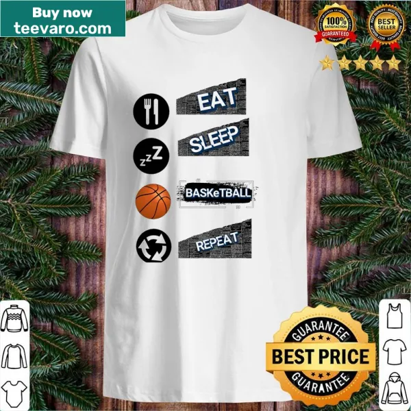 Basketball themed Eat Sleep Repeat shirt