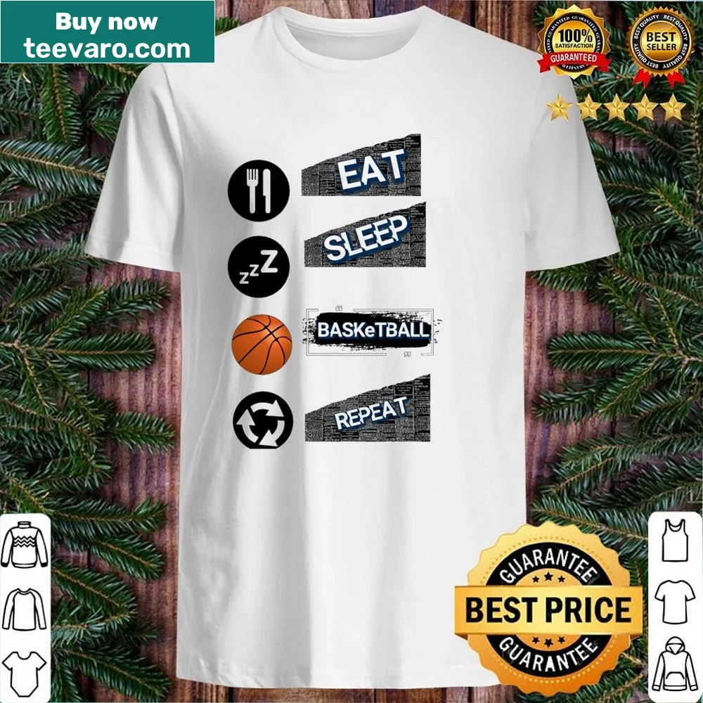Basketball themed Eat Sleep Repeat shirt