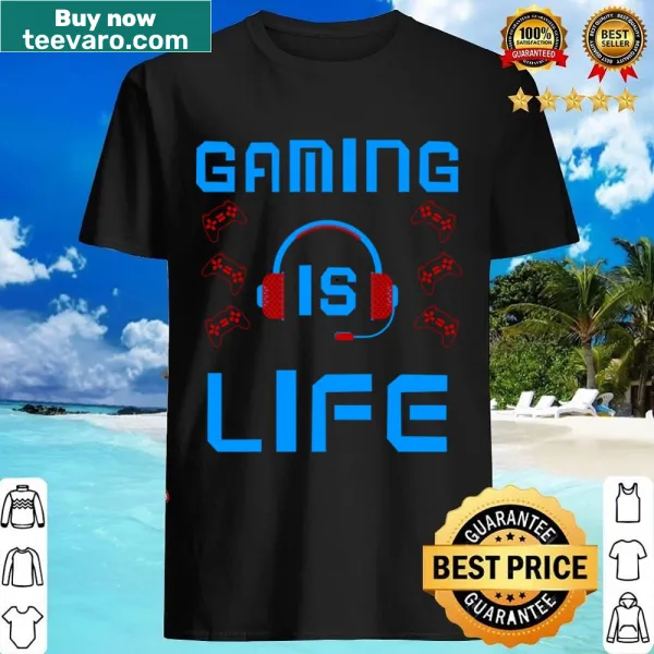 Illustration of a gaming controller with text