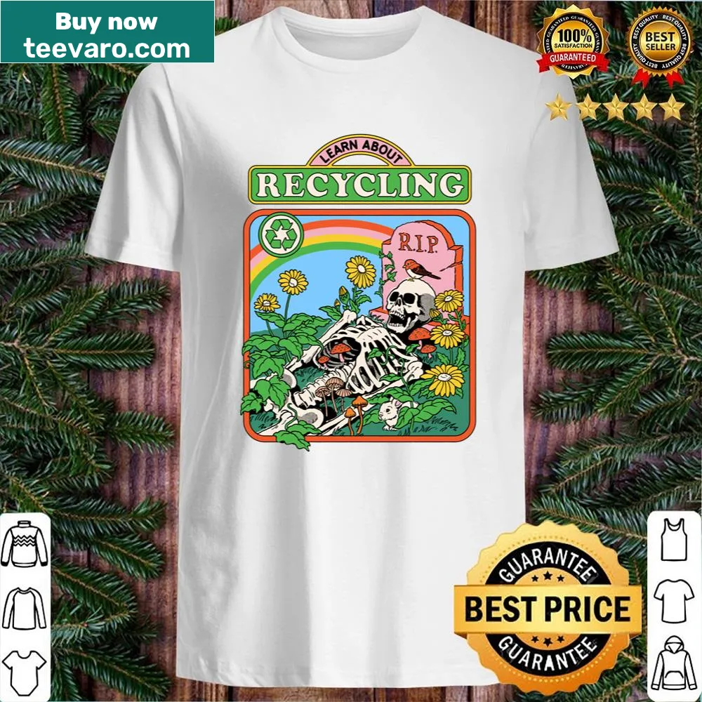 Typography shirt promoting recycling awareness