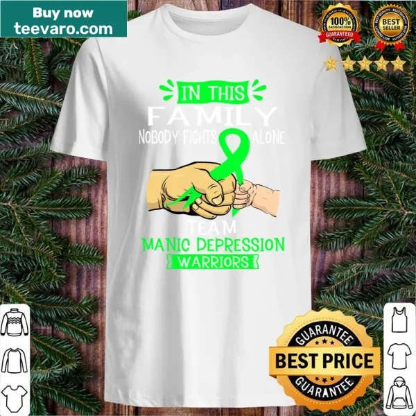 Awareness ribbon emblem shirt for manic depression