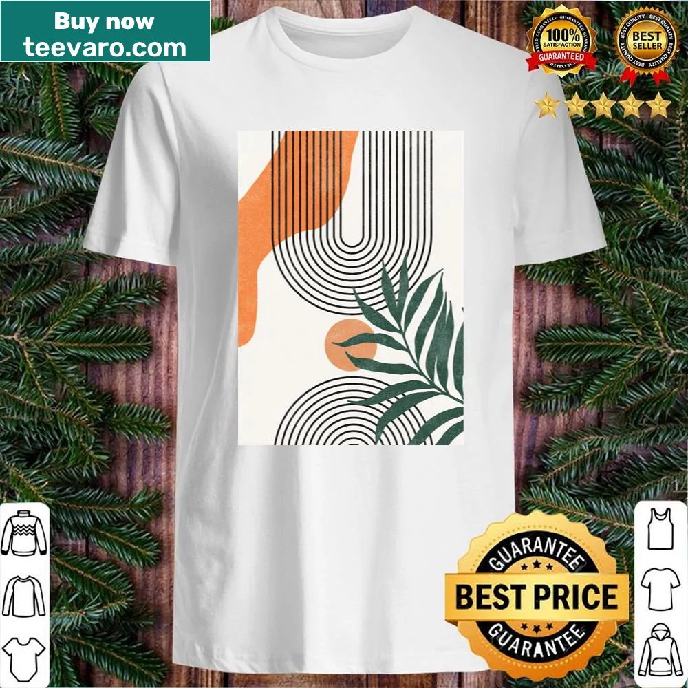 Stylish mid-century modern design shirt with abstract typography