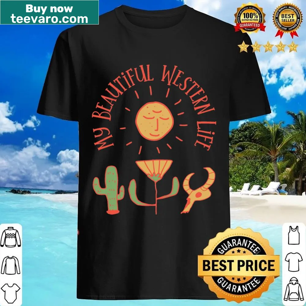 Shirt celebrating a beautiful western lifestyle with evocative illustration