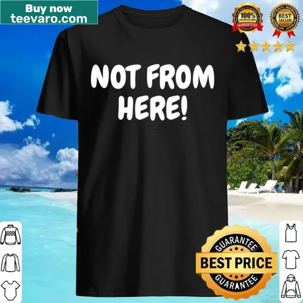 Travel shirt with floral illustration and playful text