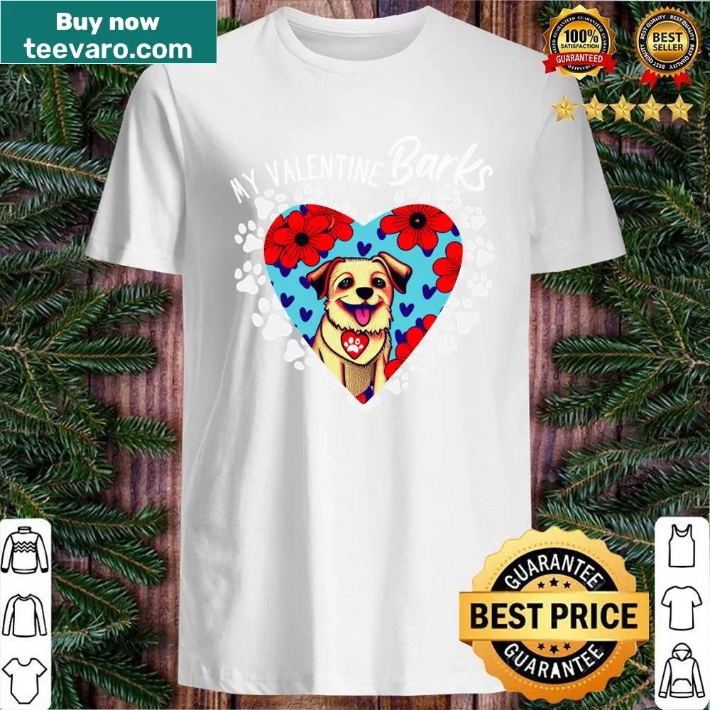 Cute Valentine's Day shirt with paw prints and hearts