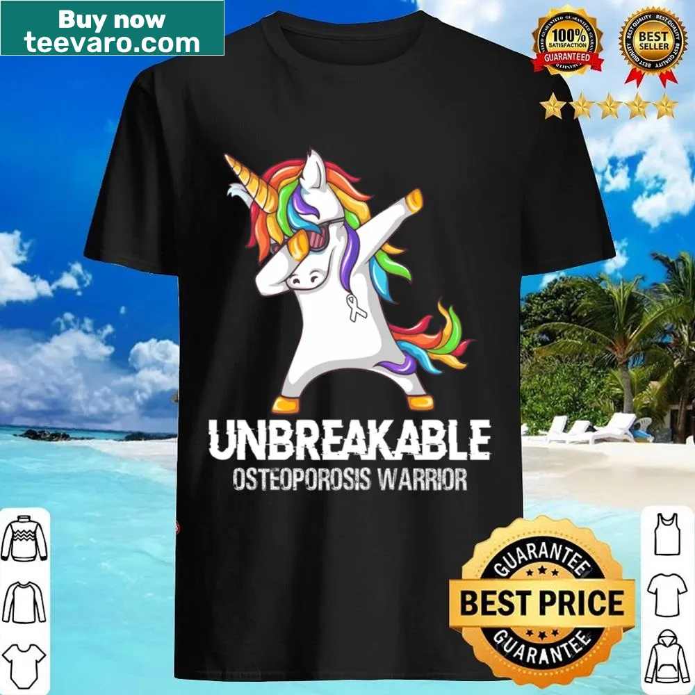 Empowering osteoporosis awareness shirt with unicorn design