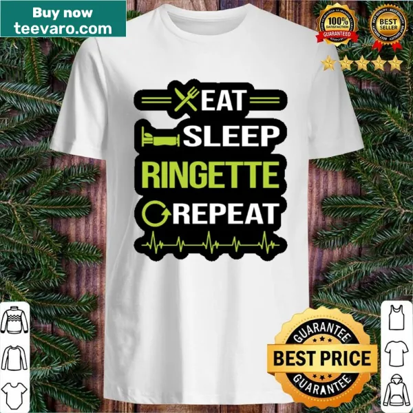 Playful typography shirt for ringette lovers.