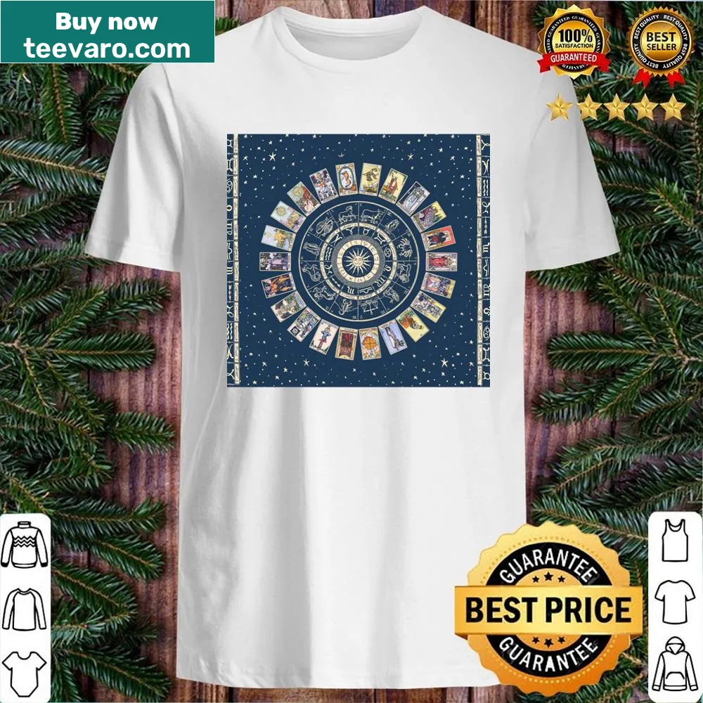 Astrology and tarot chart shirt in minimalist design.