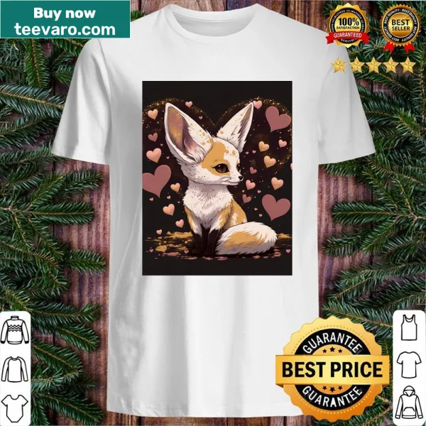 Illustrated fennec fox design celebrating wildlife and nature.