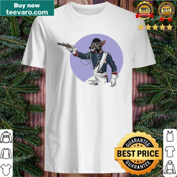 Shirt featuring a wolf illustration and 'Capitan Monastario' text