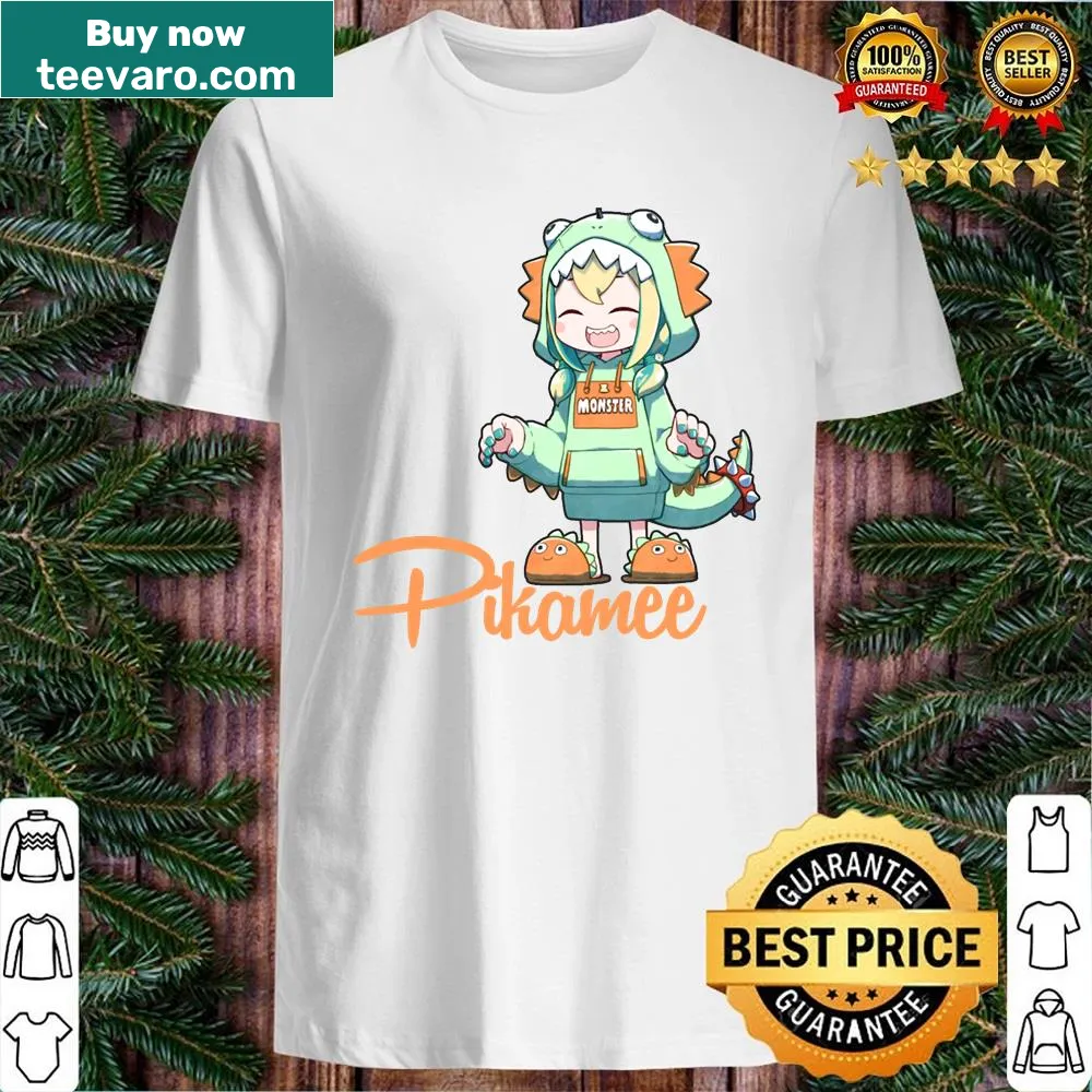 Pikamee shirt with playful graphic for gaming fans