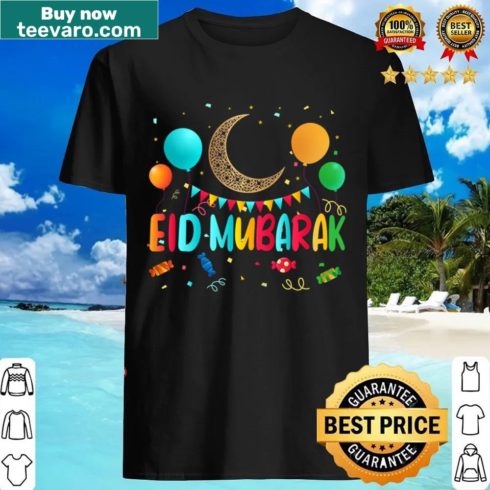 Shirt with 'Eid Mubarak' text for Eid celebrations