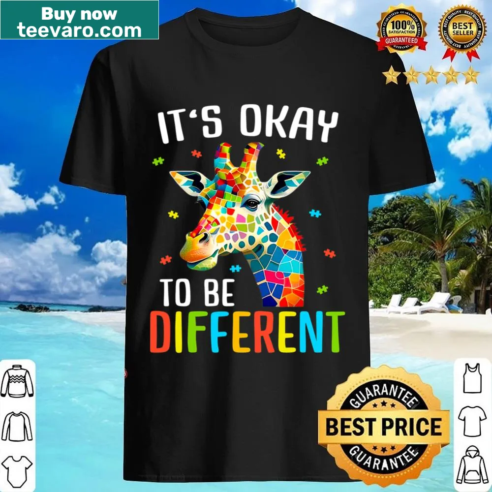Giraffe shirt for kids with message of acceptance.