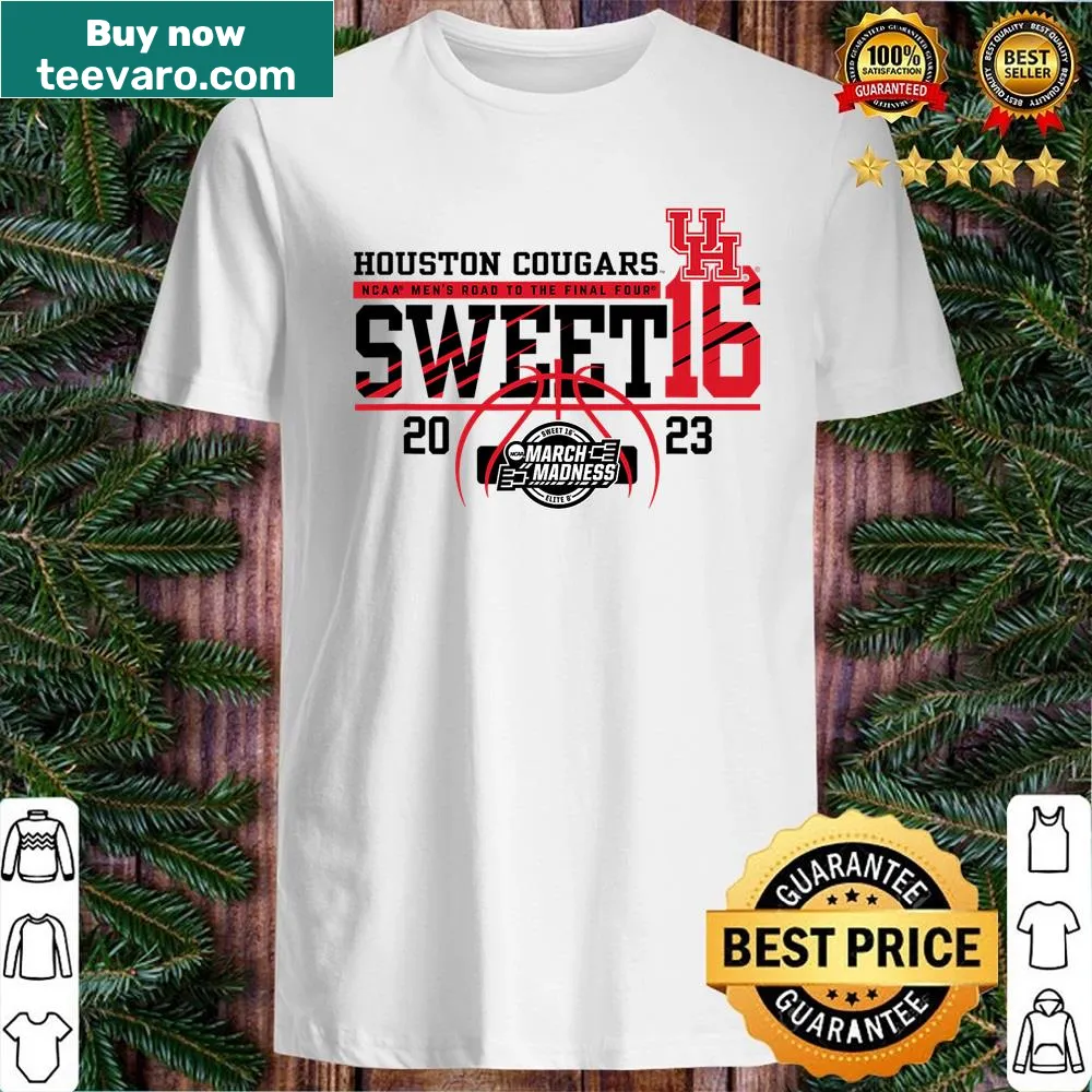 Houston Cougars Sweet 16 basketball shirt with emblem