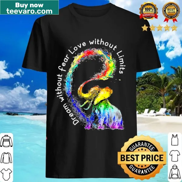 LGBT pride shirt with elephant and motivational message