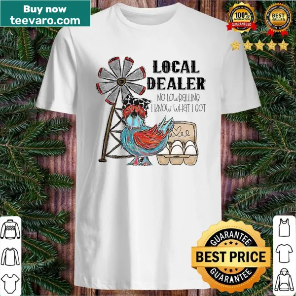 Retro shirt with 'Local Egg Dealer' text for Easter