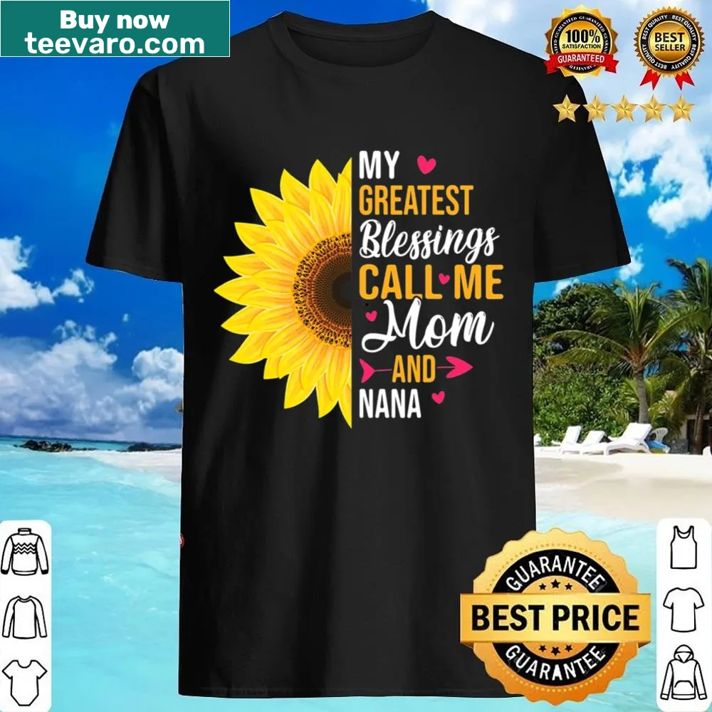 Typography shirt expressing love for moms and nanas