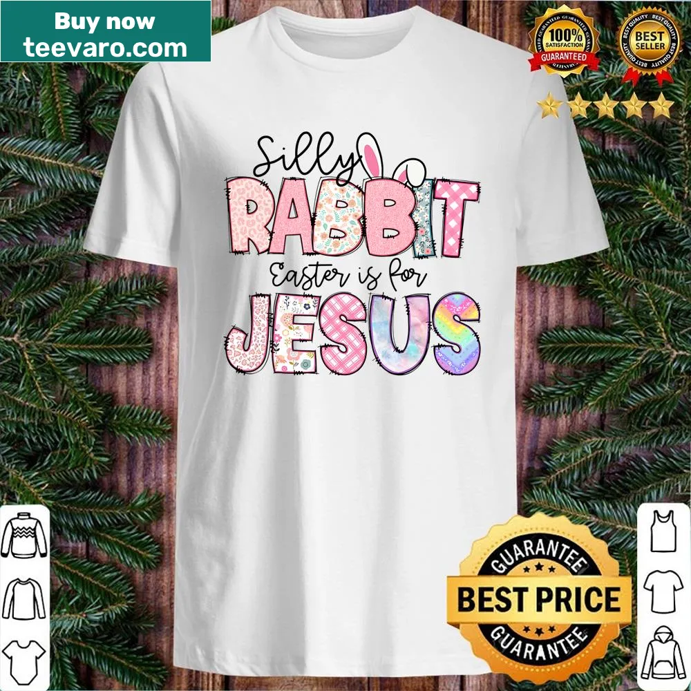 Funny kids shirt with cartoon rabbit and Easter message
