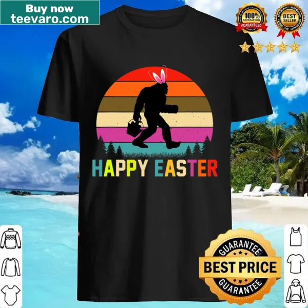 Vintage-style shirt with a playful monkey and gorilla celebrating Easter