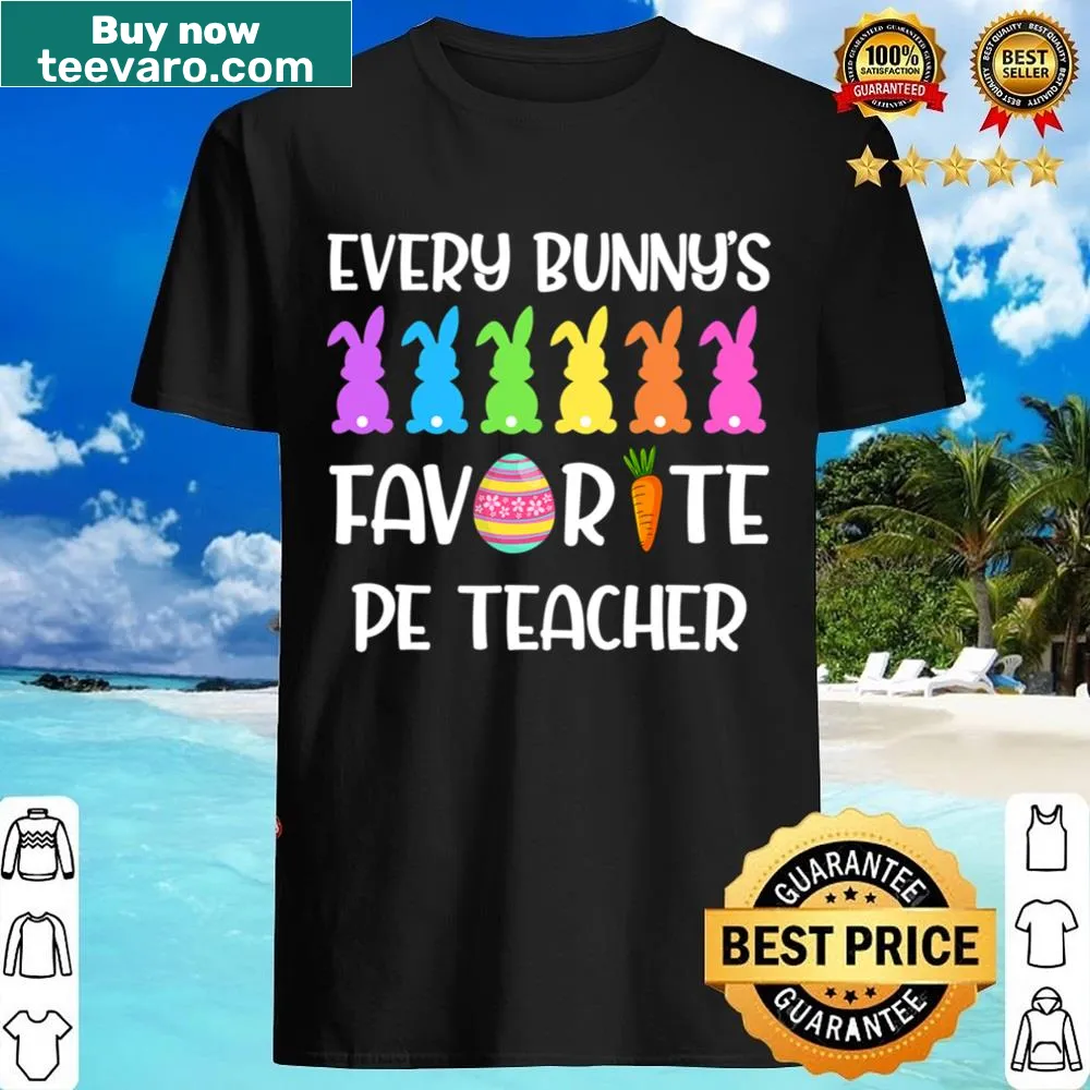 Playful bunny graphic celebrating physical education teachers